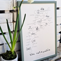 ELEGANT COTSWOLD MAP - COTSWOLD WAY - A3 FRAMED - GREEN