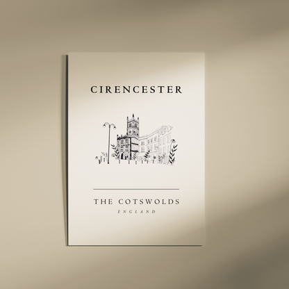 Cirencester Cotswolds Wall Art | A4 Print - The Cotswold Illustrated Company
