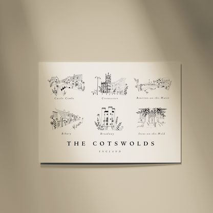 Cotswolds Collection Edit No.2 | Wall Art Print | Landscape - The Cotswold Illustrated Company