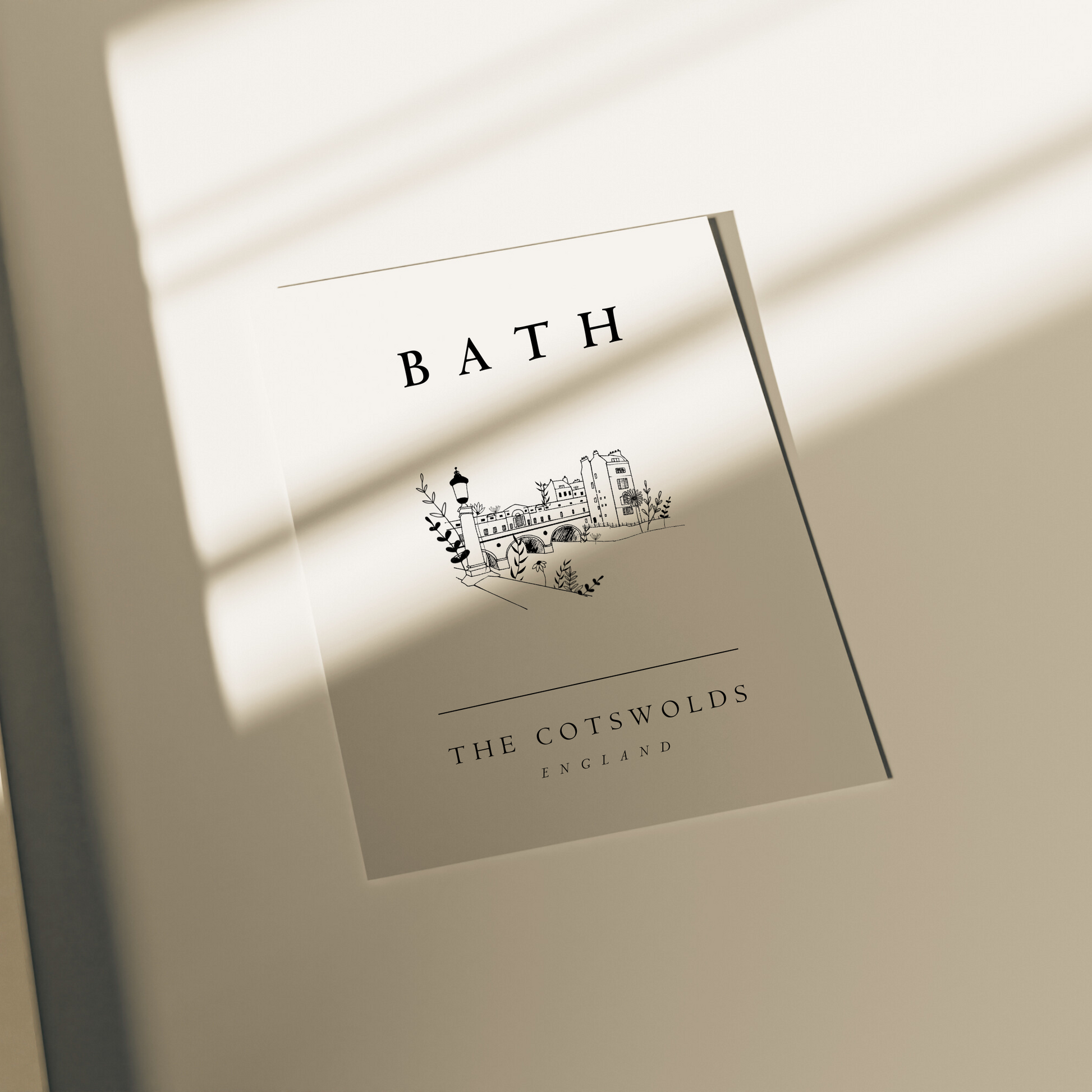 Bath | Cotswold Town Illustration | A4 Print - The Cotswold Illustrated Company