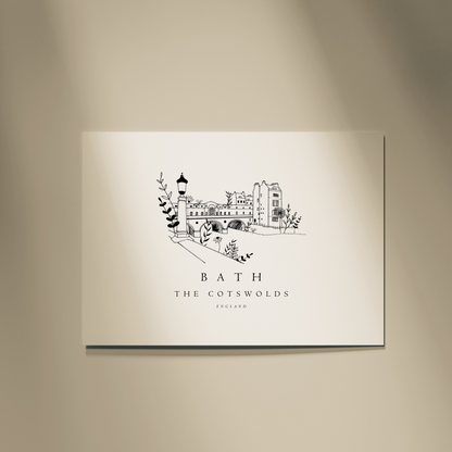 Bath | Illustrated Cotswold Art Print A4 or A5 - The Cotswold Illustrated Company