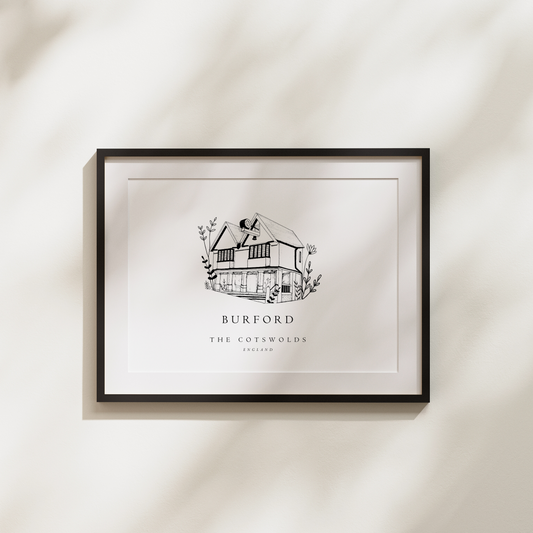 Burford Cotswold Print | Wall Art | A4 or A5 Print