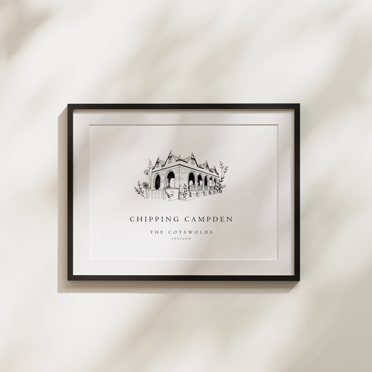 Chipping Campden Cotswold Illustration | The Market Hall | The Cotswolds | A4 or A5 Print