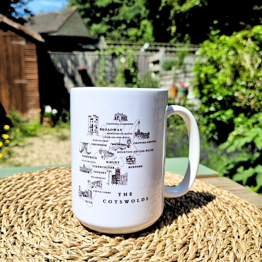 Cotswold Map Mug - Extra Large 15oz/420ml