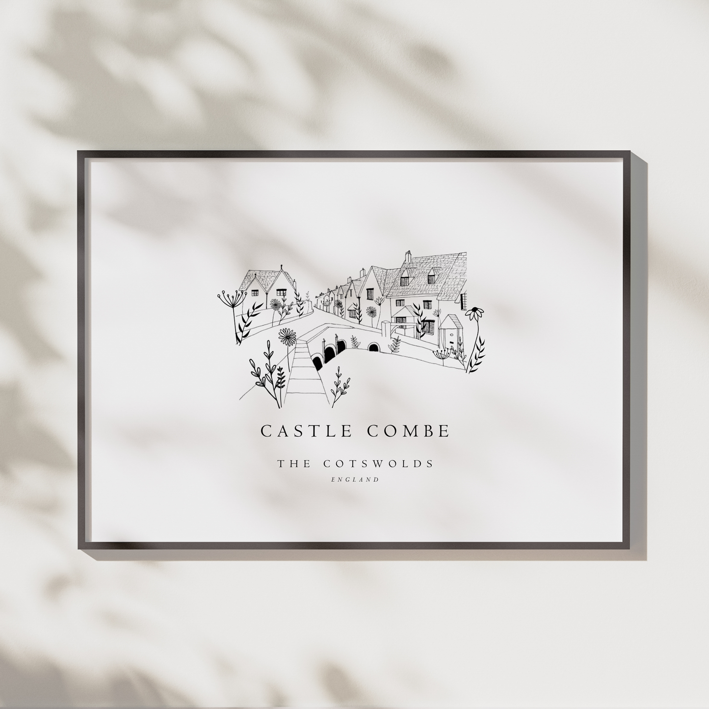 Castle Combe Cotswolds Print | Village Bridge | A4 or A5 Print - The Cotswold Illustrated Company