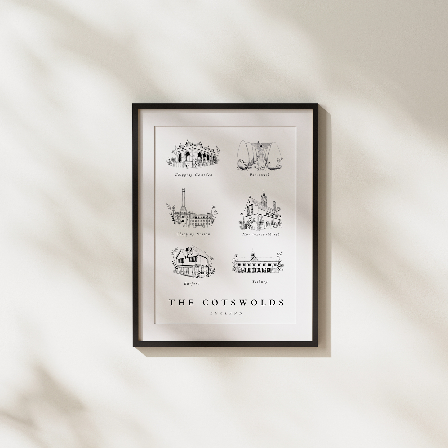 Cotswolds Collection Edit No.1 | Wall Art Print | Portrait - The Cotswold Illustrated Company