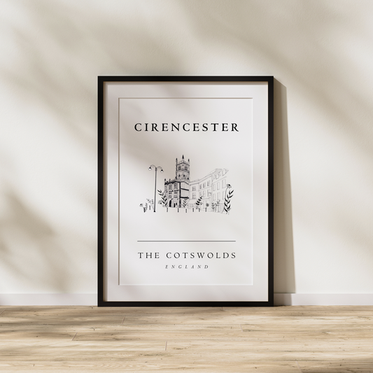 Cirencester Cotswolds Wall Art | A4 Print