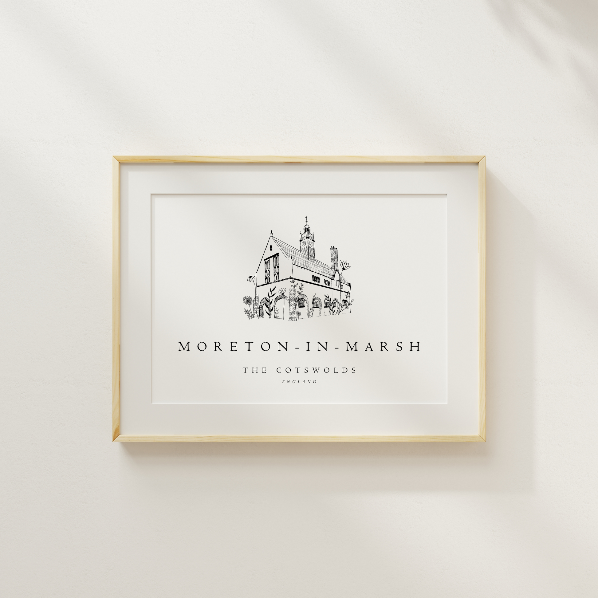 Moreton-in-Marsh  | Redesdale Hall | The Cotswolds | A4 or A5 Print - The Cotswold Illustrated Company