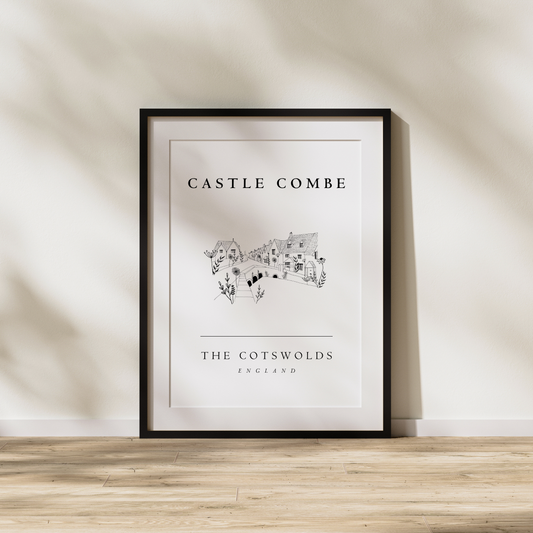 Castle Combe Village Illustration | A4 Print