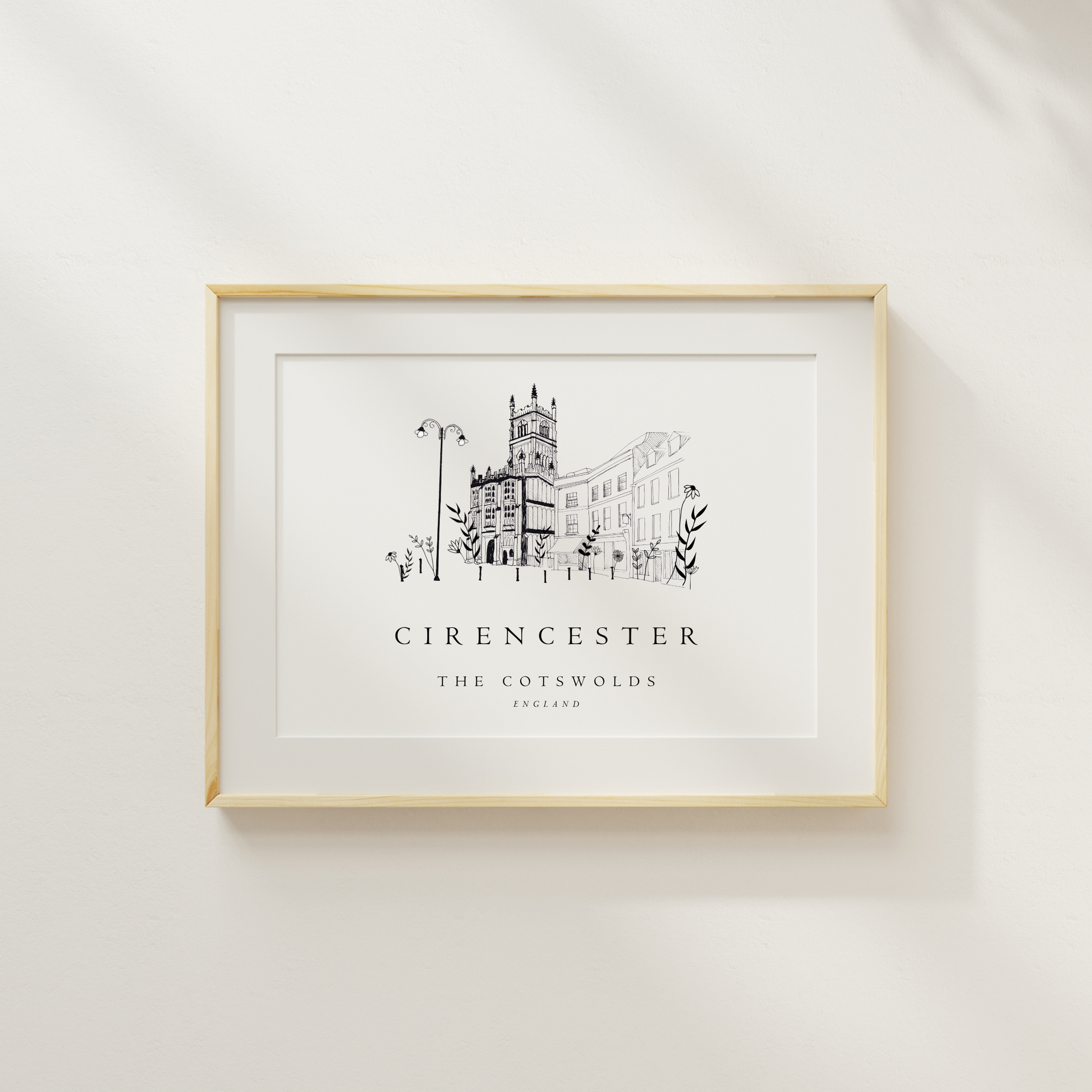 Cirencester Cotswolds Print | St. John The Baptist Church | The Cotswolds | A4 or A5 - The Cotswold Illustrated Company