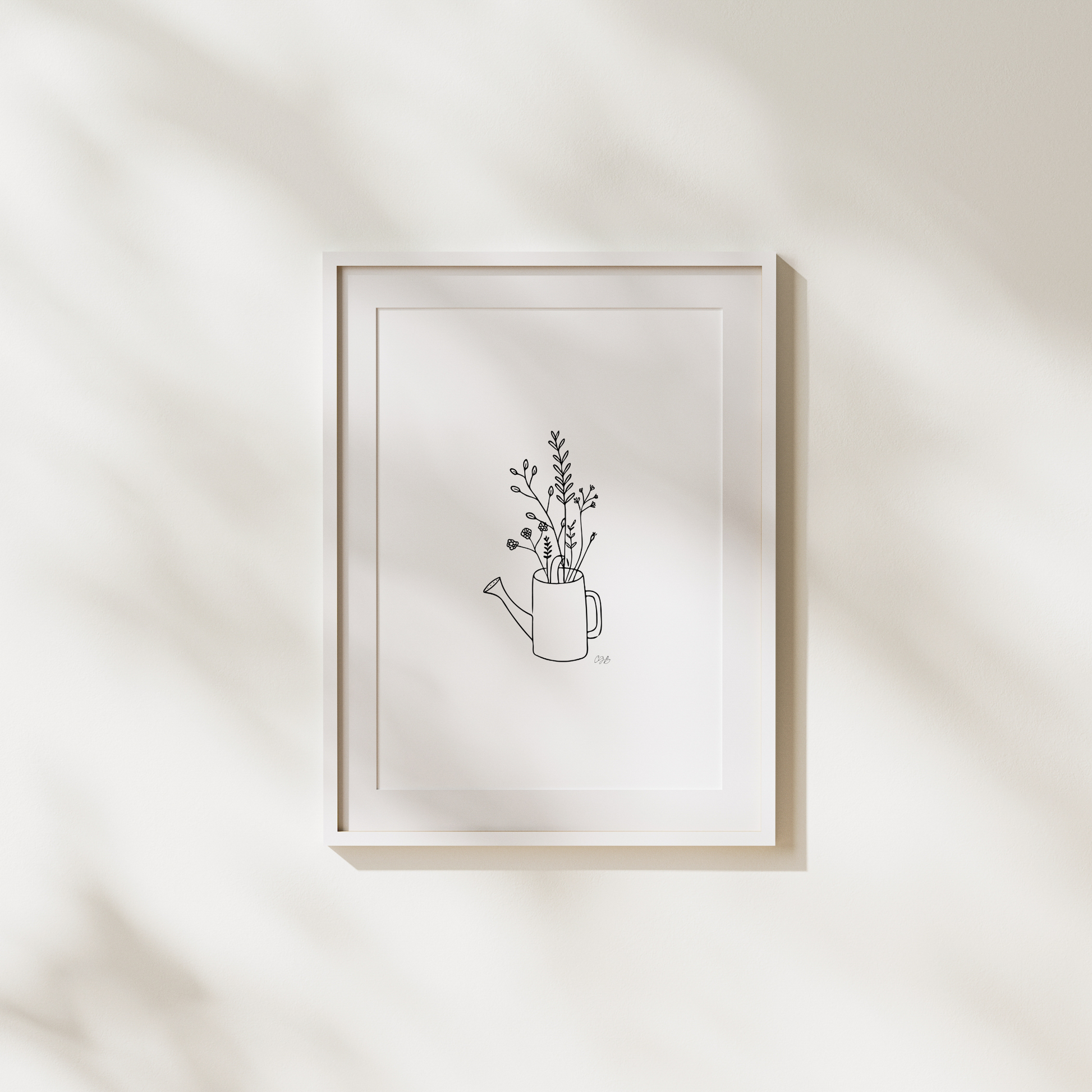 Garden Watering Can | Minimalistic A4 Wall Art | Countryside Living Decor - The Cotswold Illustrated Company