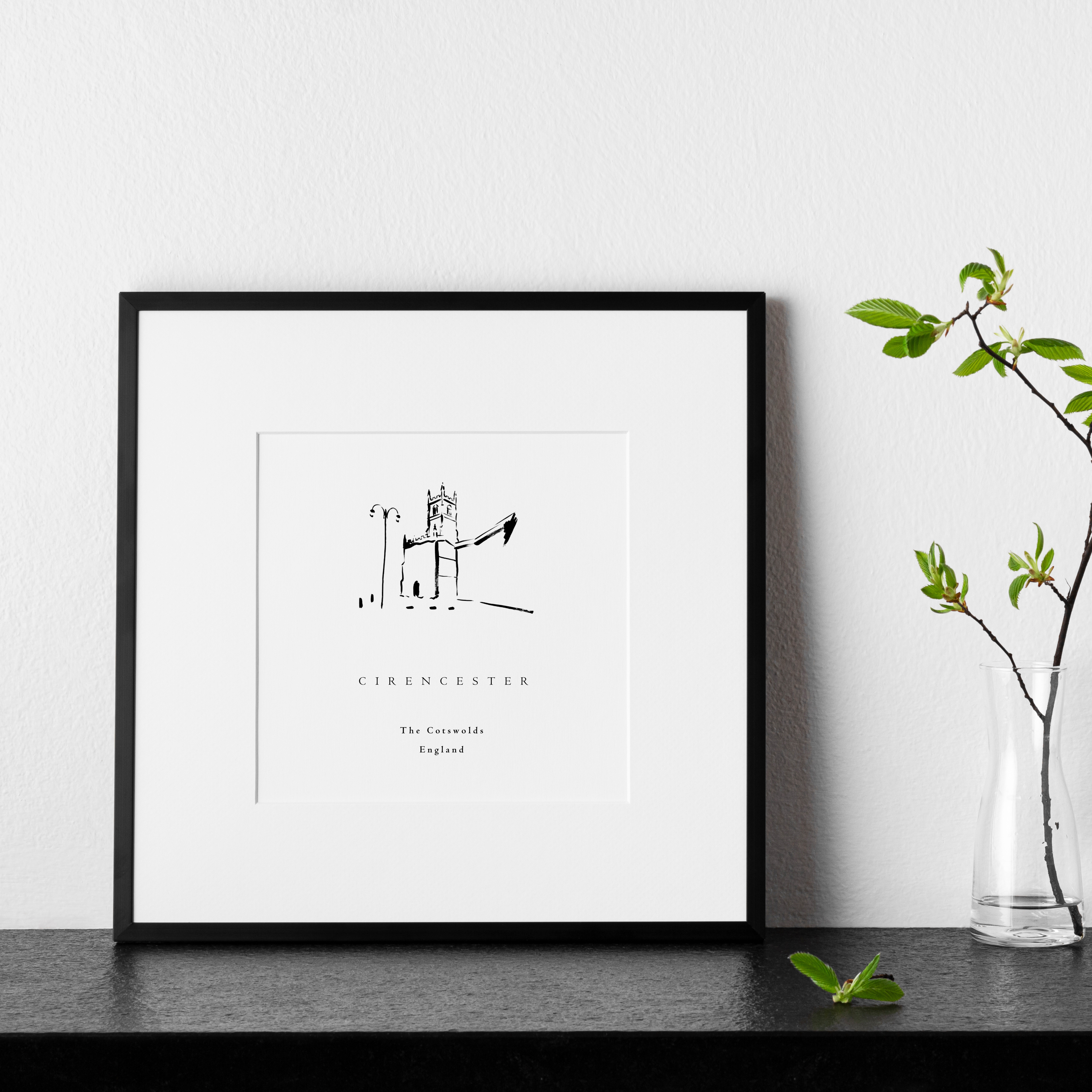 Cirencester Art Print, Cotswolds Wall Art Home Decor Unframed