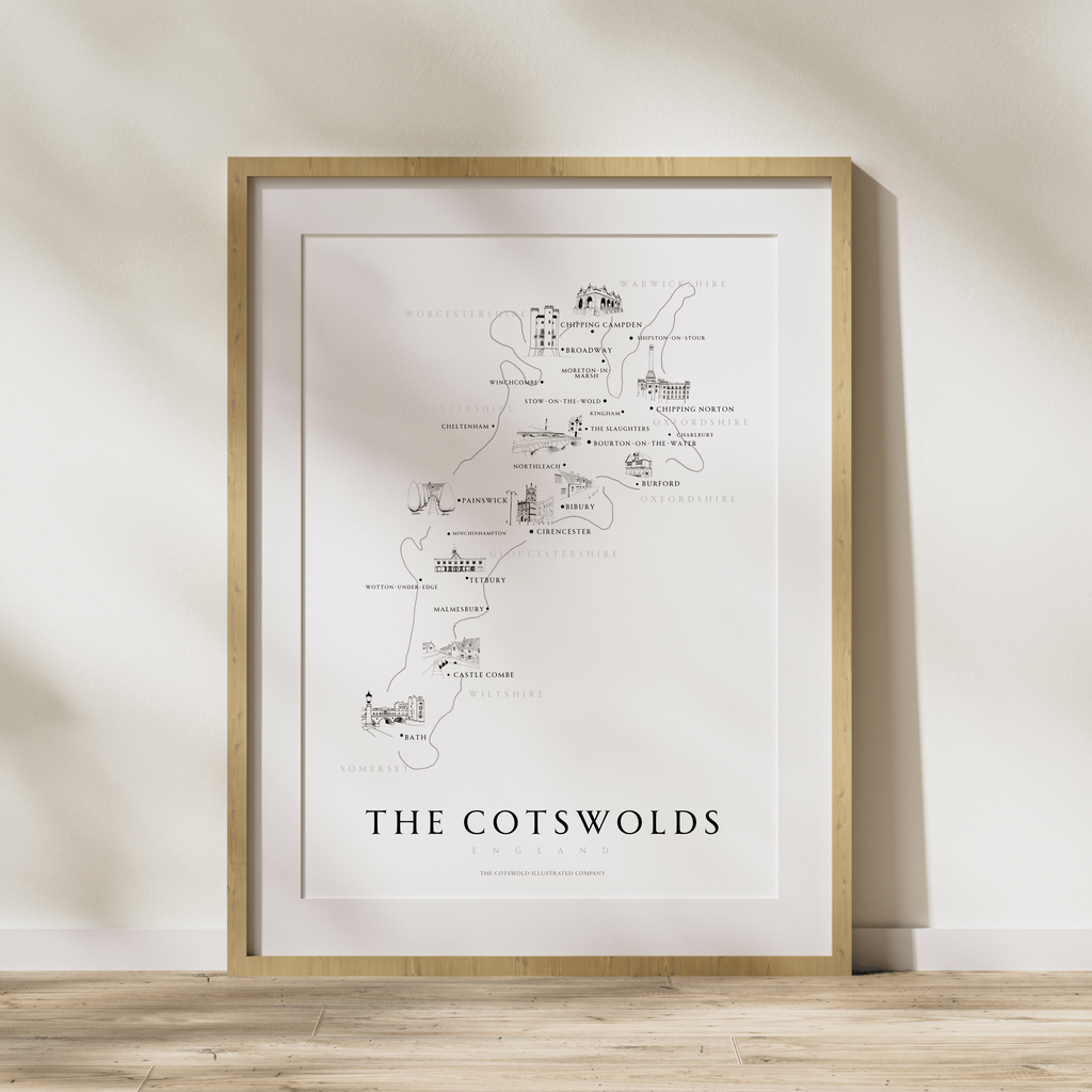Cotswold map art
