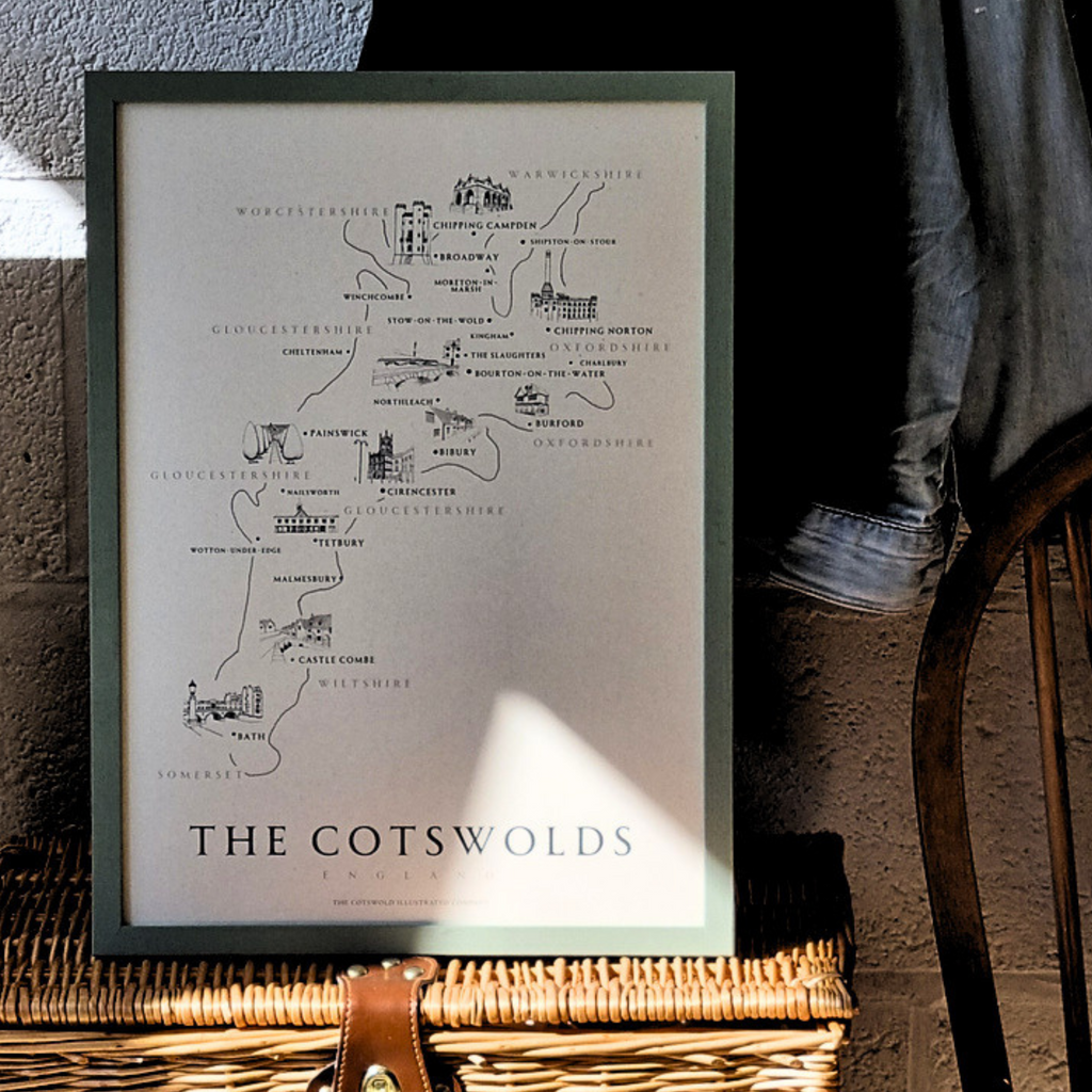 Hand Drawn Cotswold Map