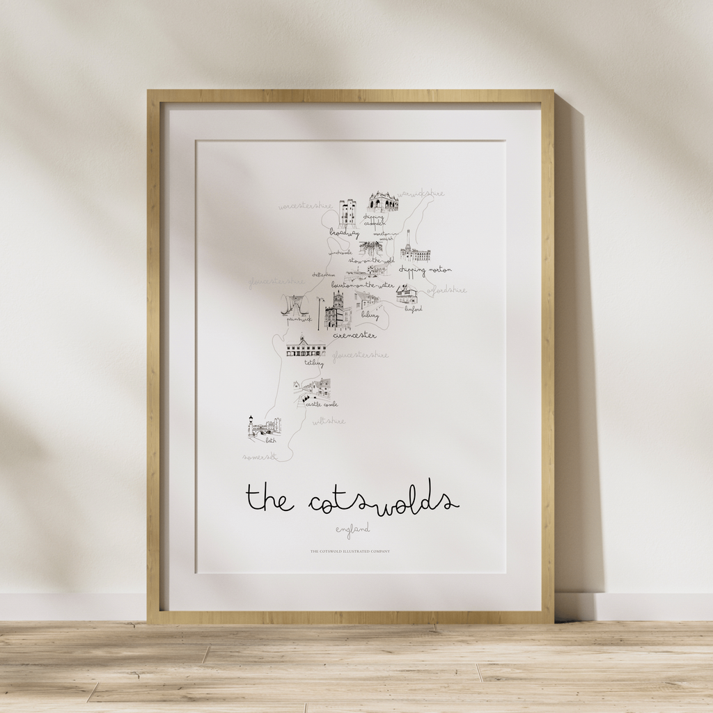 Elegant cotswold map