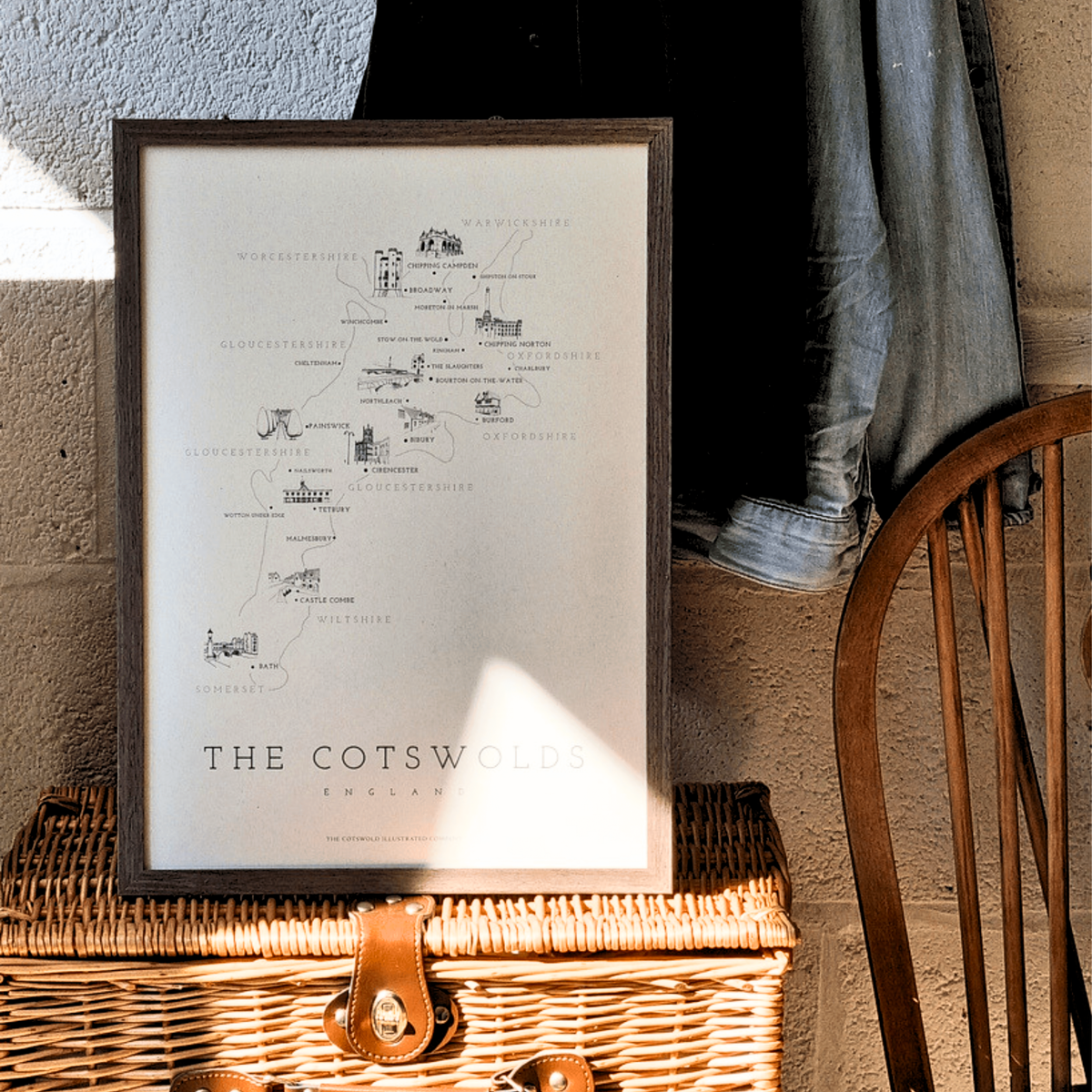 Cotswold map art