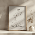 Cotswold Hand-illustrated Pen and Ink Map Print A3/A4/A5 Unframed Wall Art - Elegant